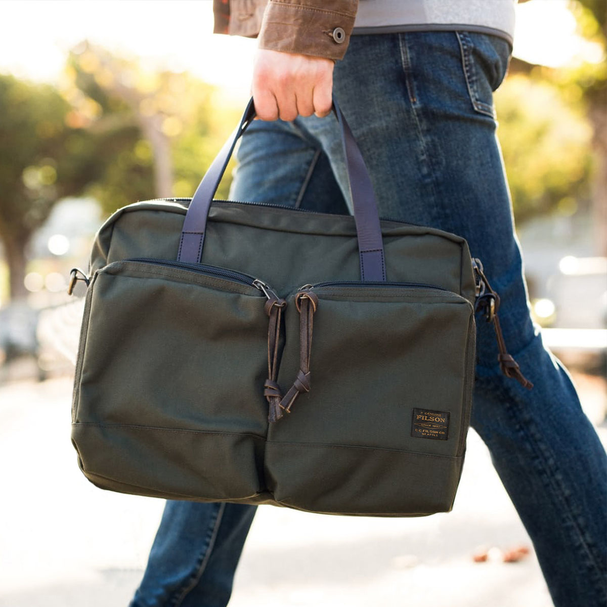 Filson Dryden Briefcase Otter Green, altijd met vertrouwen op pad