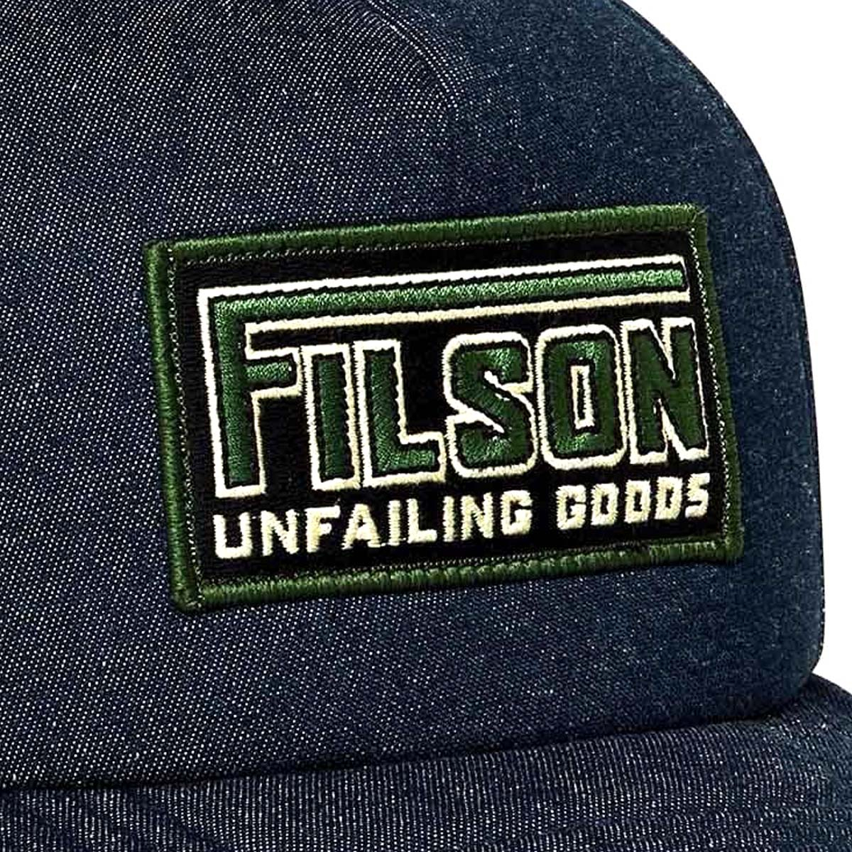 Filson Harvester Dark Indigo/Shelton, klassieke vijf-panel cap voor comfort en jaren trouwe dienst