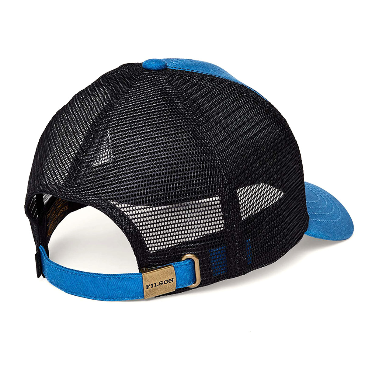 Filson Logger Mesh Cap Marlin Blue, iconische pet van duurzaam Tin Cloth