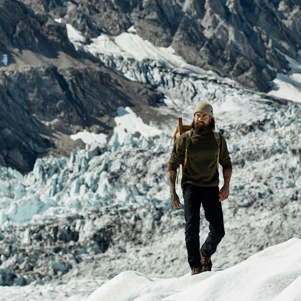 Filson Watch Cap Sawdust op de gletser