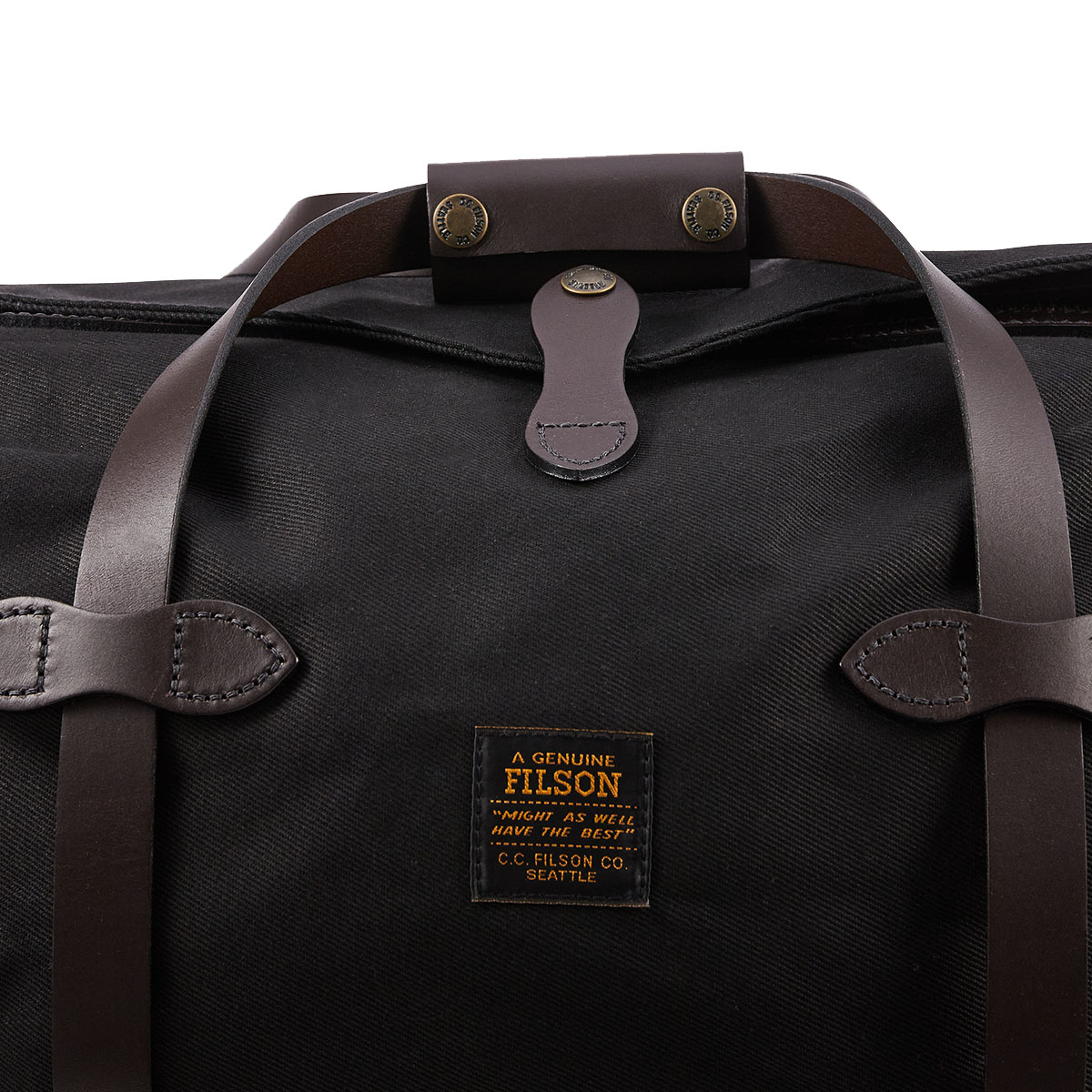 Filson Rugged Twill Duffle Bag Small Black, ultieme reistas gemaakt voor stoere trips