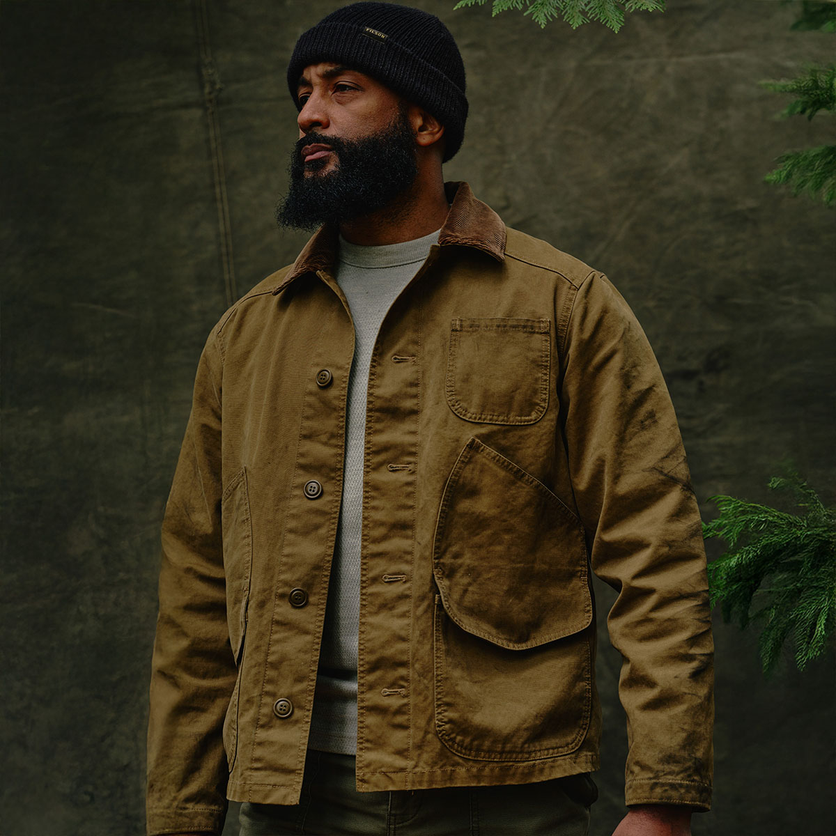 Filson Canvas Outfitter Jacket Kangaroo, Klassieke, Lichte Canvas Jas. Lichtgewicht en uitzonderlijk duurzaam