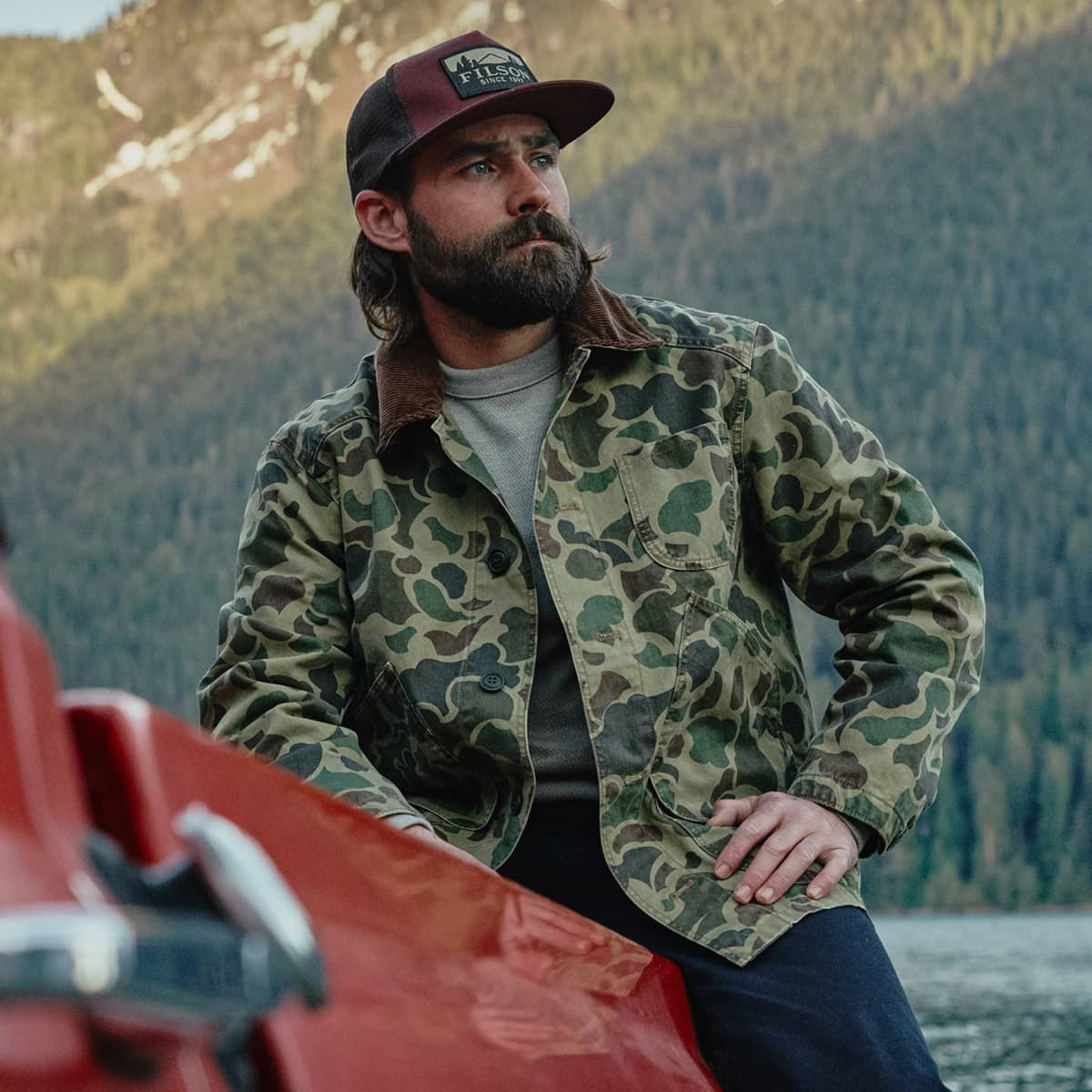 Filson Canvas Outfitter Jacket Tundra Shrub Camo, Klassieke, Lichte Canvas Jas. Lichtgewicht en uitzonderlijk duurzaam Filson Canvas Outfitter Jacket Tundra Shrub Camo, Klassieke, Lichte Canvas Jas. Lichtgewicht en uitzonderlijk duurzaam