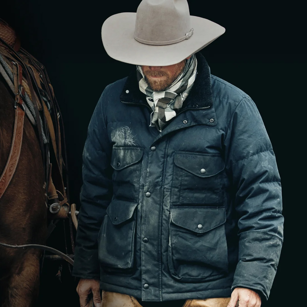 Filson Down Cruiser Jacket Harbor Blue, uitzonderlijk warm en slijtvast Jacket