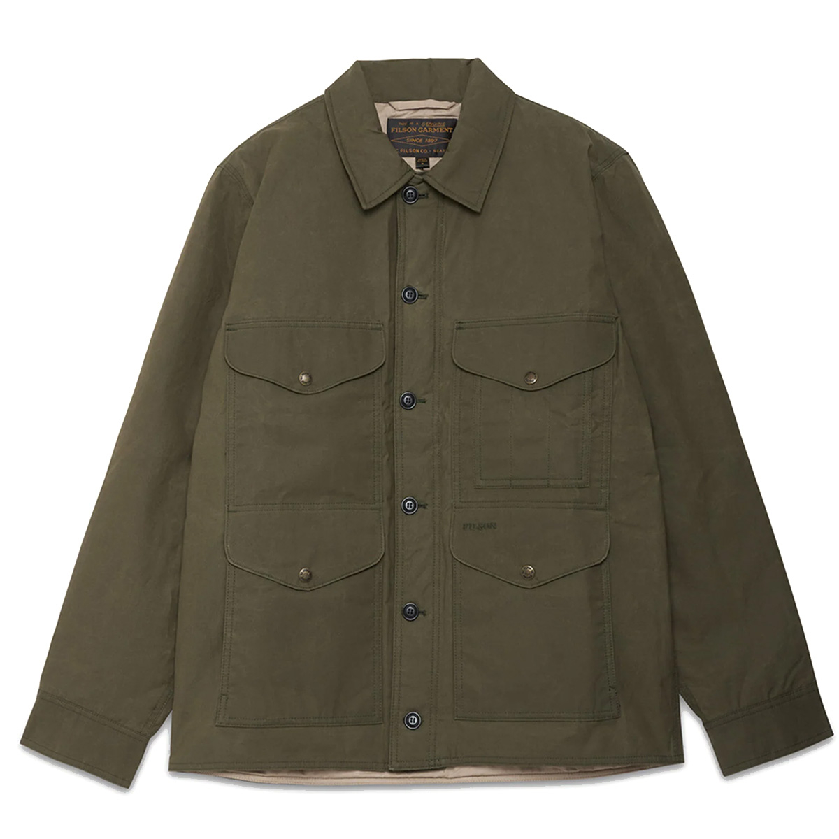 Filson Waxed Ranger Cruiser Otter Green, robuuste, waterafstotende jas voor buitenavonturen