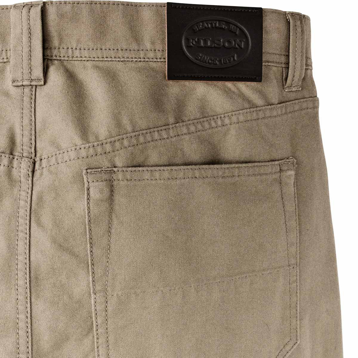 Filson Dry Tin 5 Pocket Pants Gray Khaki, Duurzame werkbroek ontworpen om de zwaarste klussen te doorstaan.