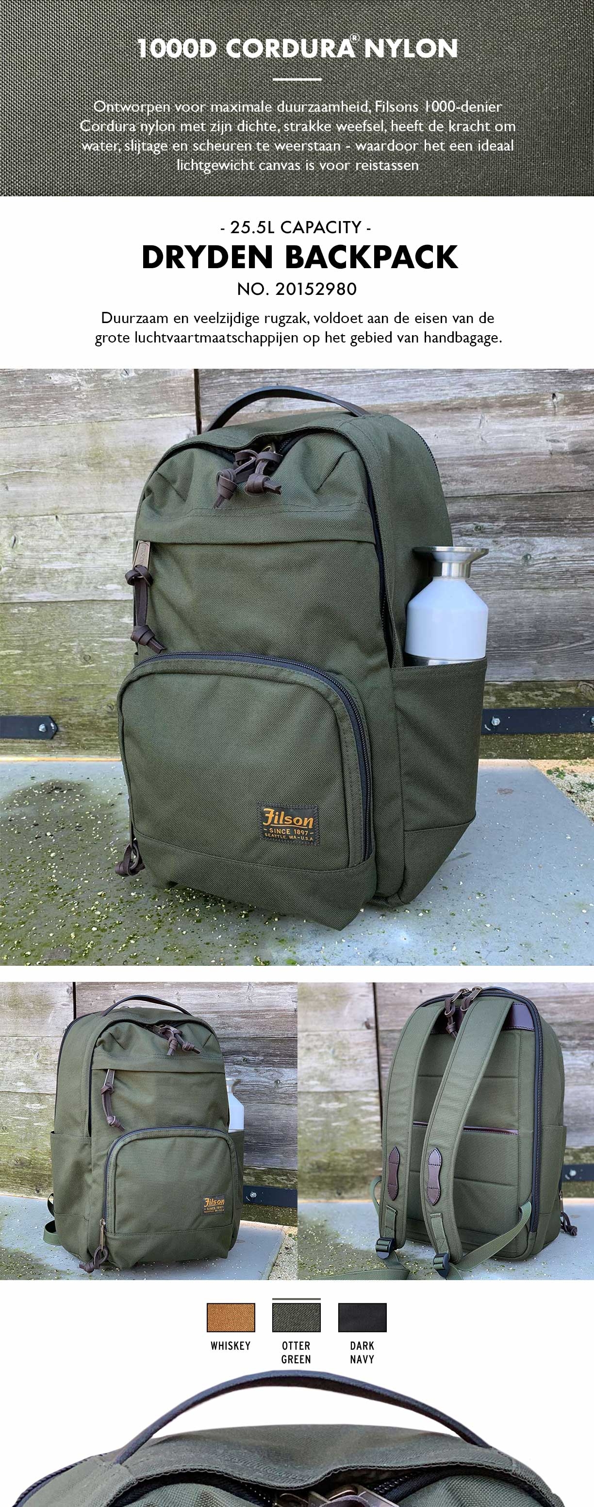 Filson Dryden Backpack Otter Green Product-informatie