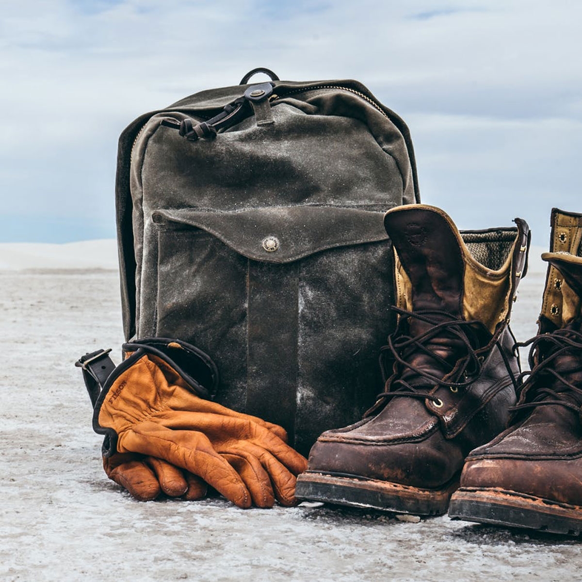 Filson Journeyman Backpack 20231638 Otter Green, waterdichte rugzak die tientallen jaren meegaat, in elk klimaat