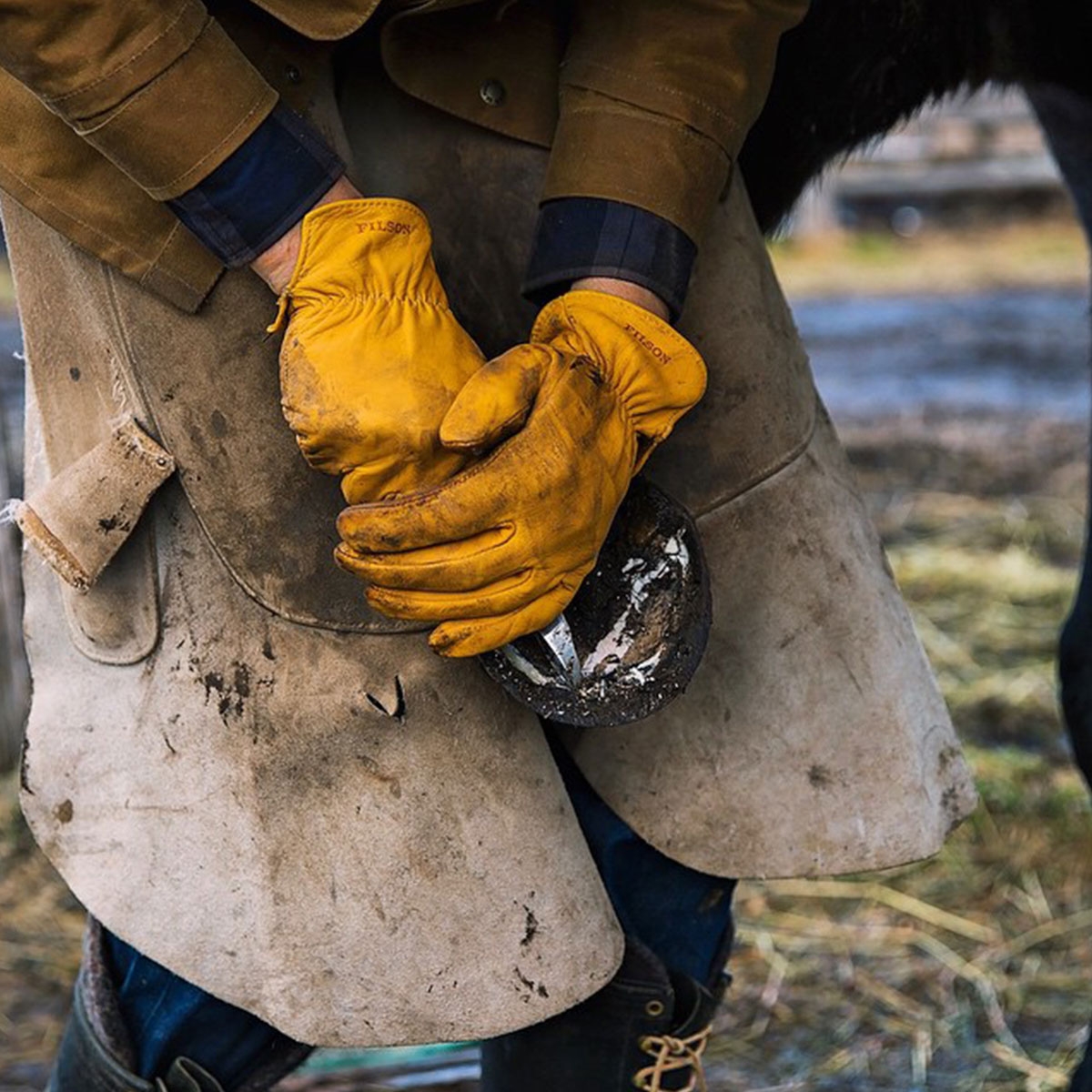 Filson Original Goatskin Gloves 11062021-Tan, gemaakt van geitenleer voor een uitstekende sterkte en duurzaamheid