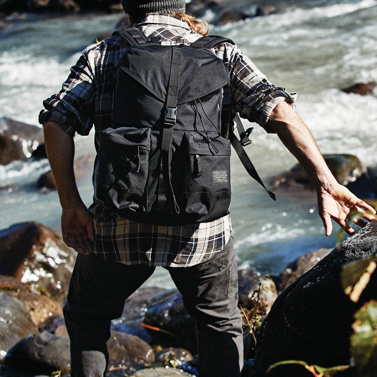 Filson Ripstop Backpack 20115929 Black, Lichtgewicht en stoer, ontworpen voor comfort op lange tochten