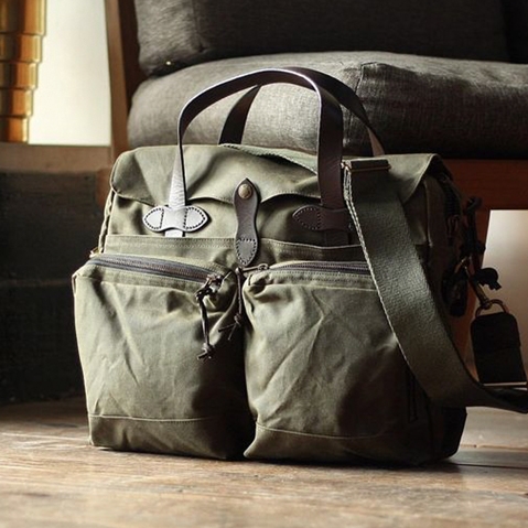 Filson 24-Hour Tin Briefcase Otter Green, perfecte tas voor een weekend weg