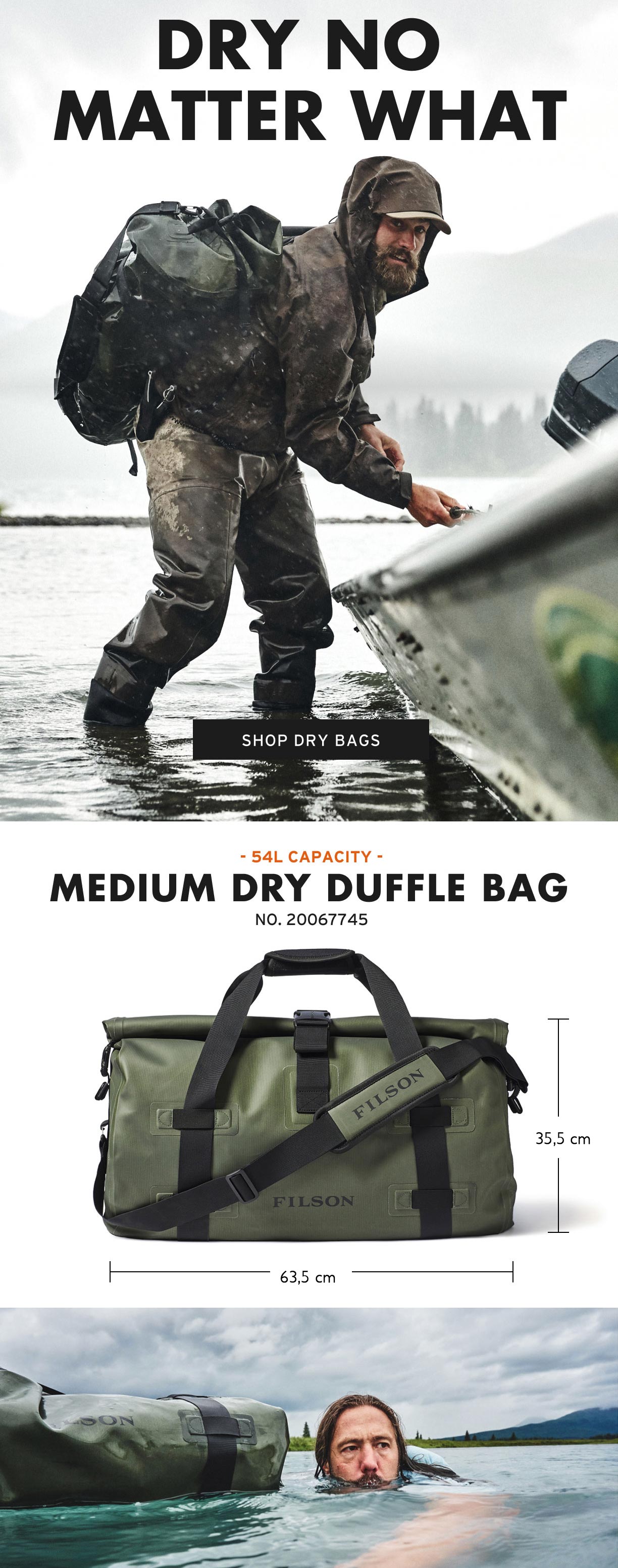 Filson Dry Duffle Medium Productinformatie