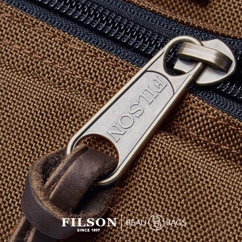 Filson Ballistic Nylon Dryden Briefcase Whiskey, rits detail