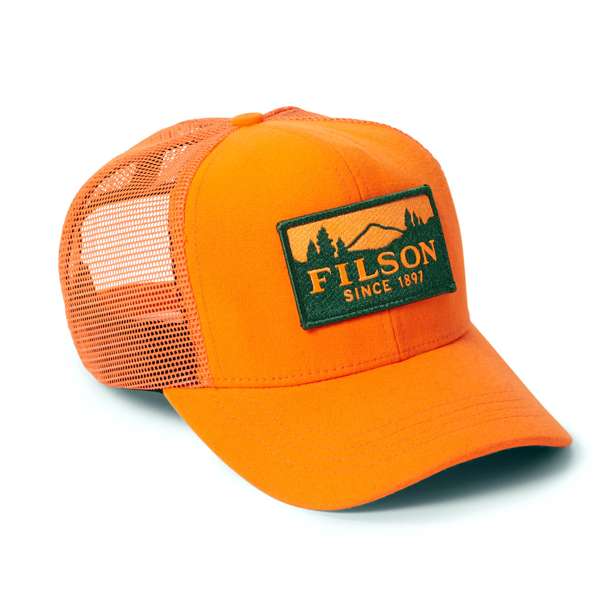 Filson Logger Mesh Cap 11030237-Blaze-Orange, duurzame pet gemaakt van iconisch, waterafstotende Tin Cloth