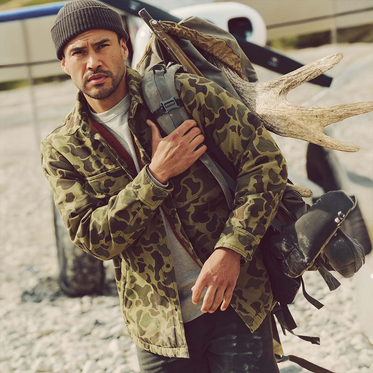 Filson Fleece Lined Jac-Shirt Tundra Shrub Camo, Veelzijdige warmte: een robuust overshirt met duurzame fleecevoering