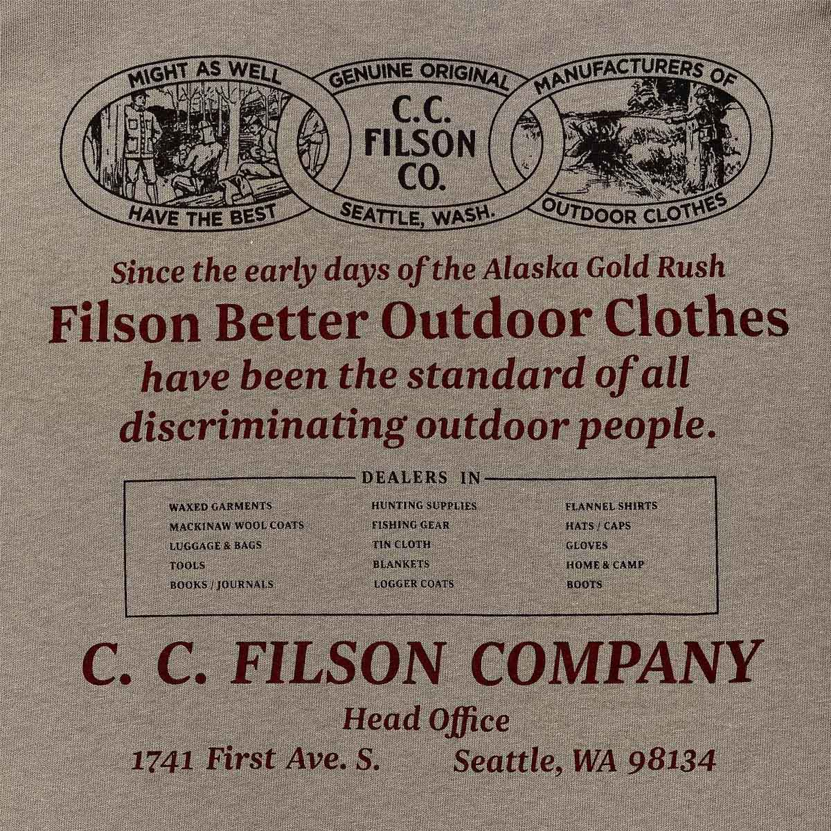 Filson Pioneer Graphic T-Shirt Morel/Chainlink, detail