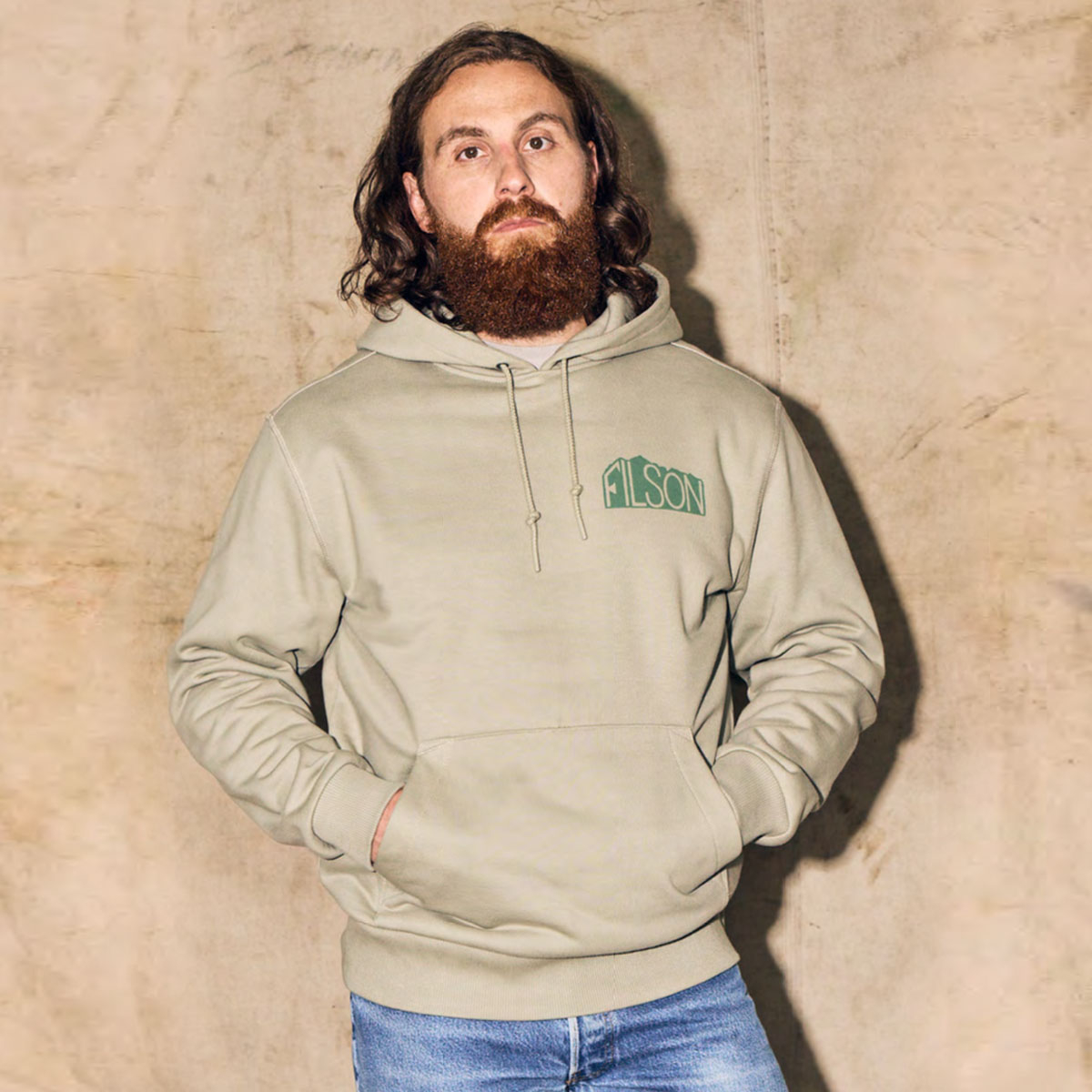 Filson Prospector Graphic Hoodie Shadow/Peak, warme pullover die van frisse dagen en koele avonden jouw favoriete soort weer maakt