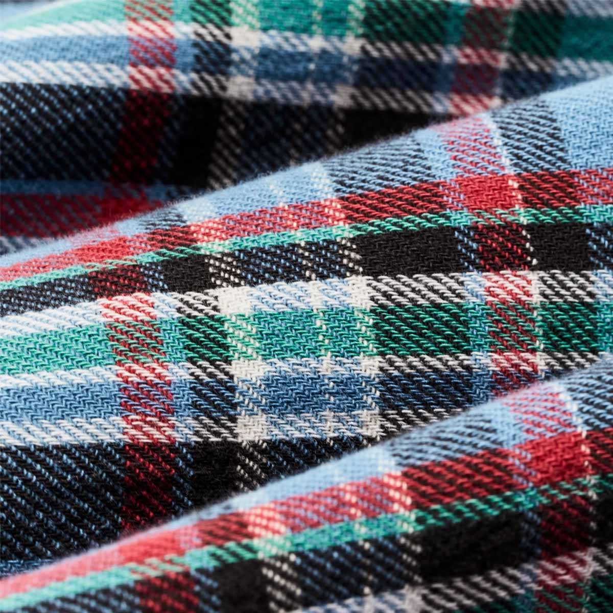 Filson The Rangeland Flannel Shirt Light Blue/Red Plaid, gemaakt van ultrazachte 5.5-oz. katoenen flanel – zacht voor de huid