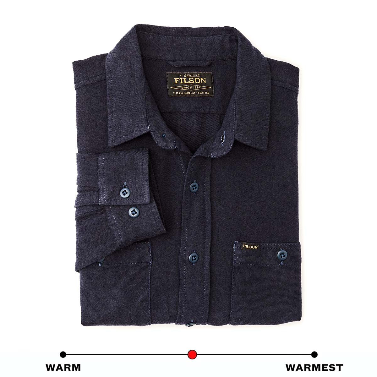 Filson The Rangeland Flannel Shirt Night/Sky, warm-warmest