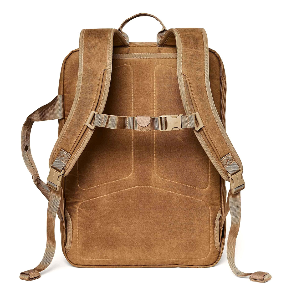 Filson Surveyor Pullman Pack Dark Tan/Flame, Meerdere draagmogelijkheden, hand, schouder, rug
