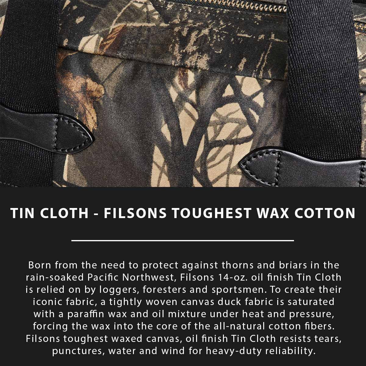 Tin Cloth Tote Bag With Zipper Realtree Hardwoods Camo, Tin Cloth Explaned