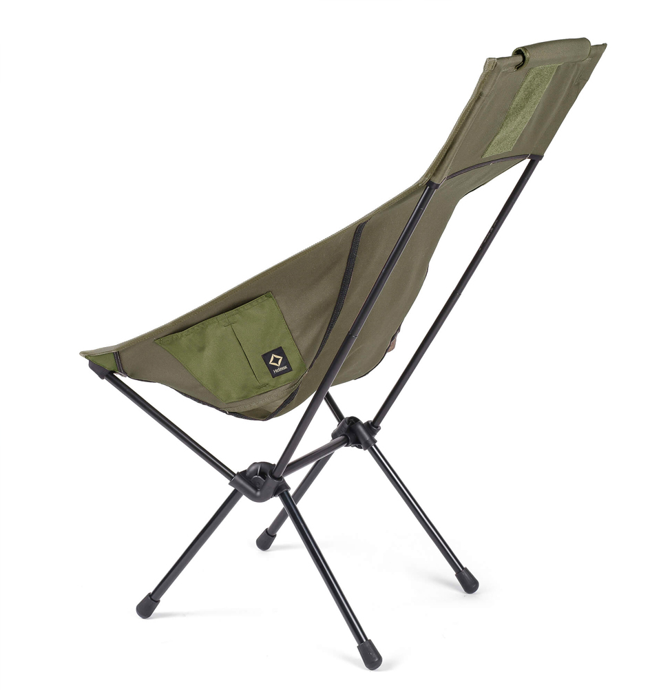 Helinox Tactical Sunset Chair Military Olive, draagbare, lichtgewicht stoel met een hogere rugleuning en langere poten