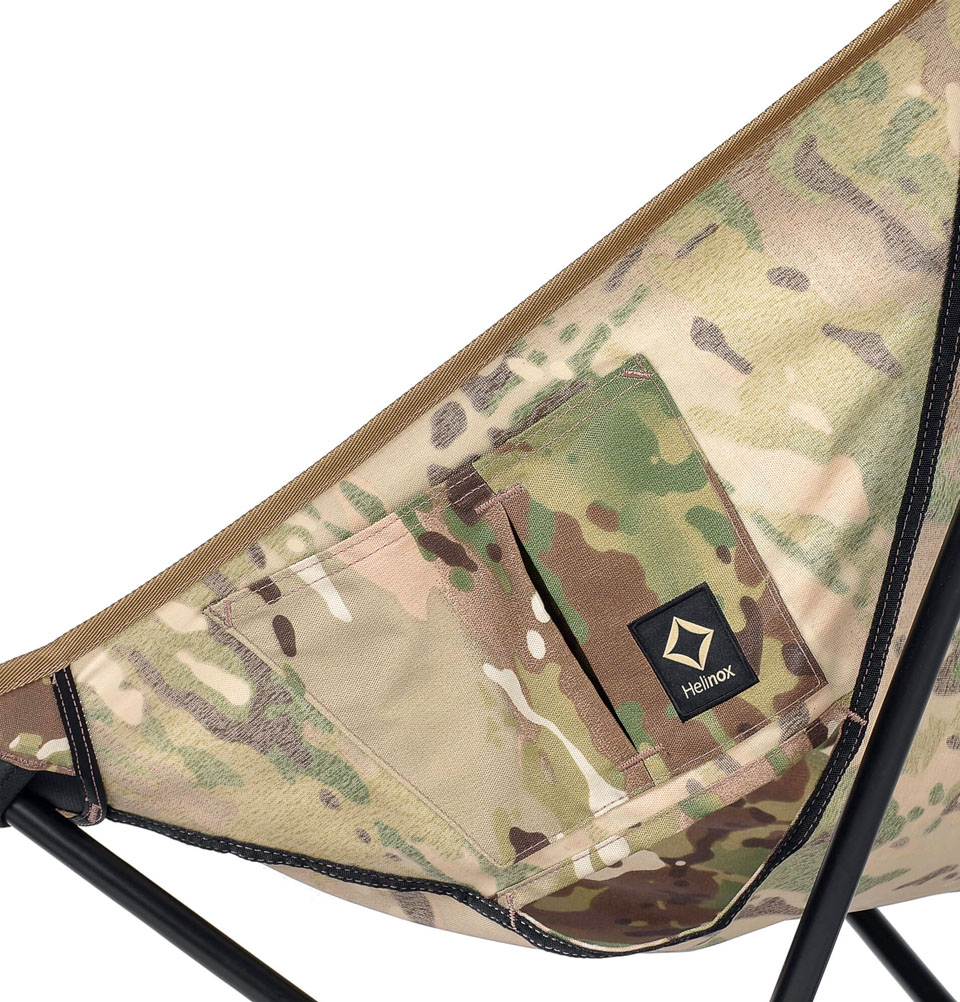 Helinox Tactical Sunset Chair MultiCam, with added pockets to secure valuables and gear Helinox Tactical Sunset Chair MultiCam, with added pockets to secure valuables and gear