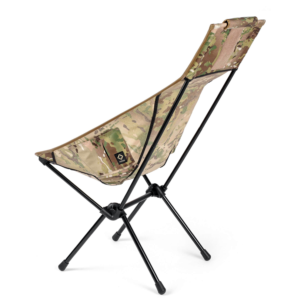 Helinox Tactical Sunset Chair MultiCam, draagbare, lichtgewicht stoel met een hogere rugleuning en langere poten