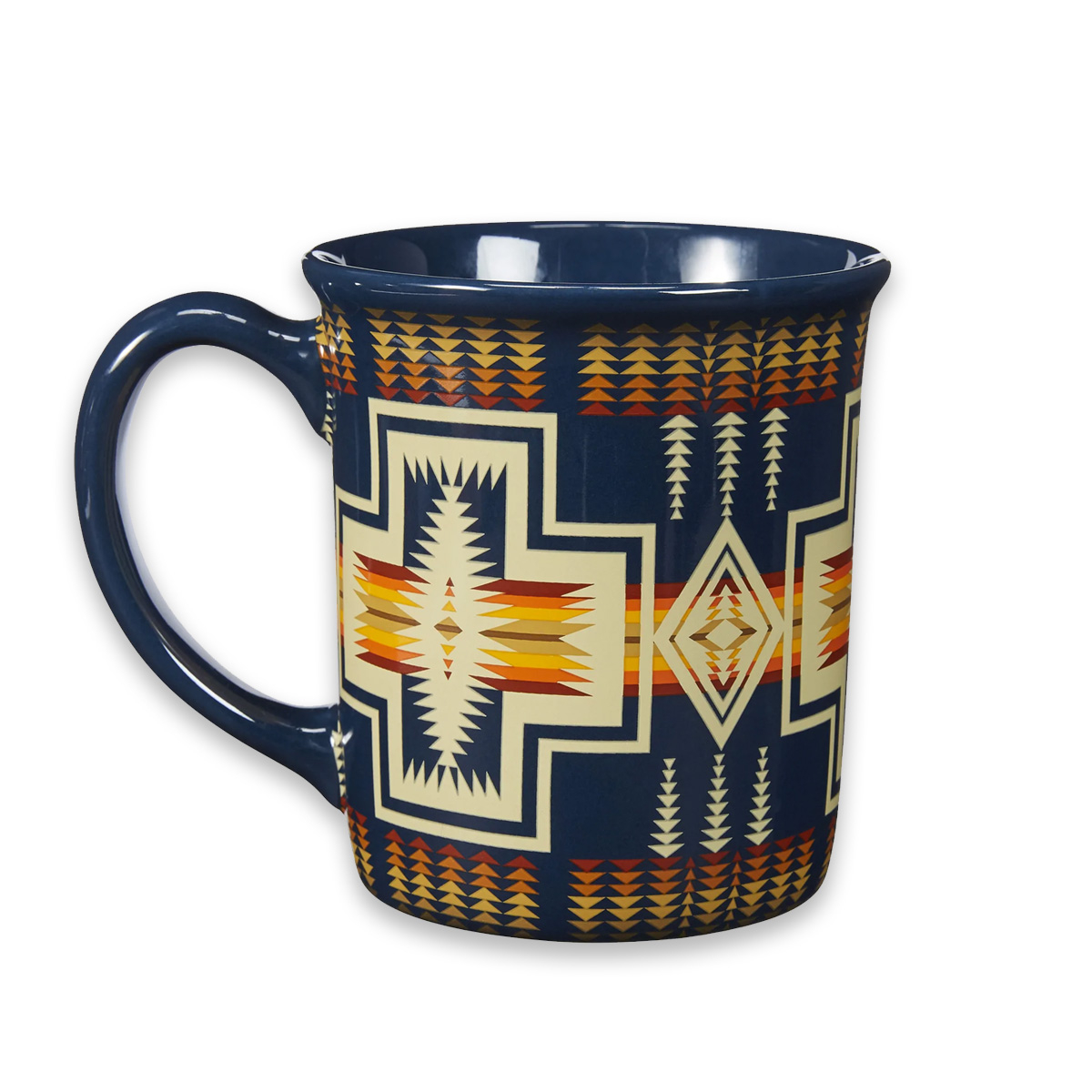 Pendleton 18 Oz Ceramic Mug Harding Navy, royale mok, perfect voor je ochtendkoffie of -thee