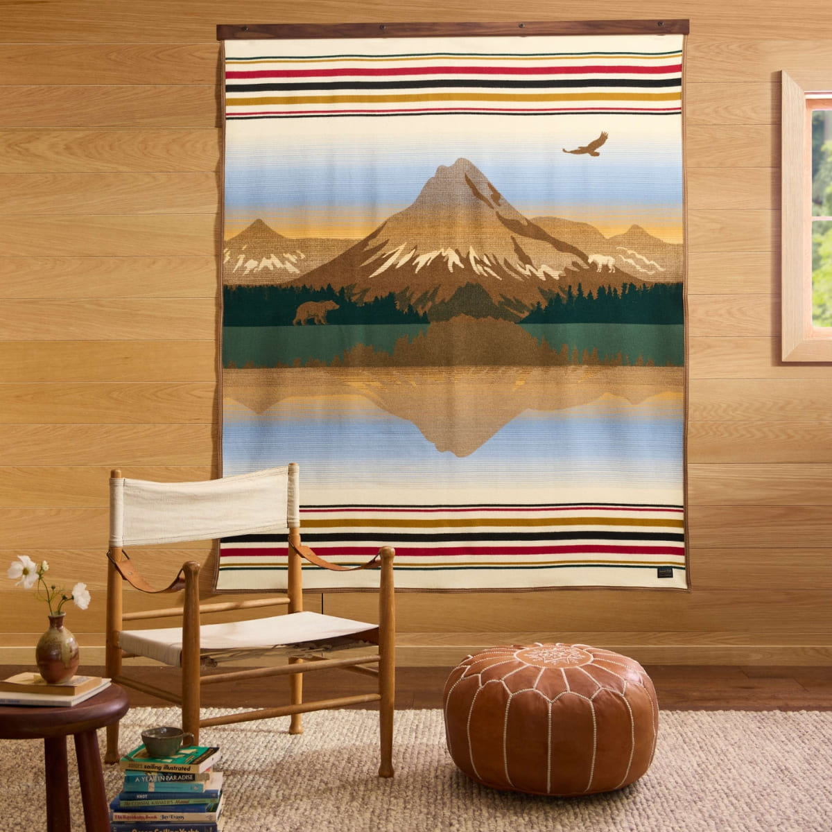 Pendleton Jacquard Napped Blanket Robe Glacier Peaks, prachtig wandkleed