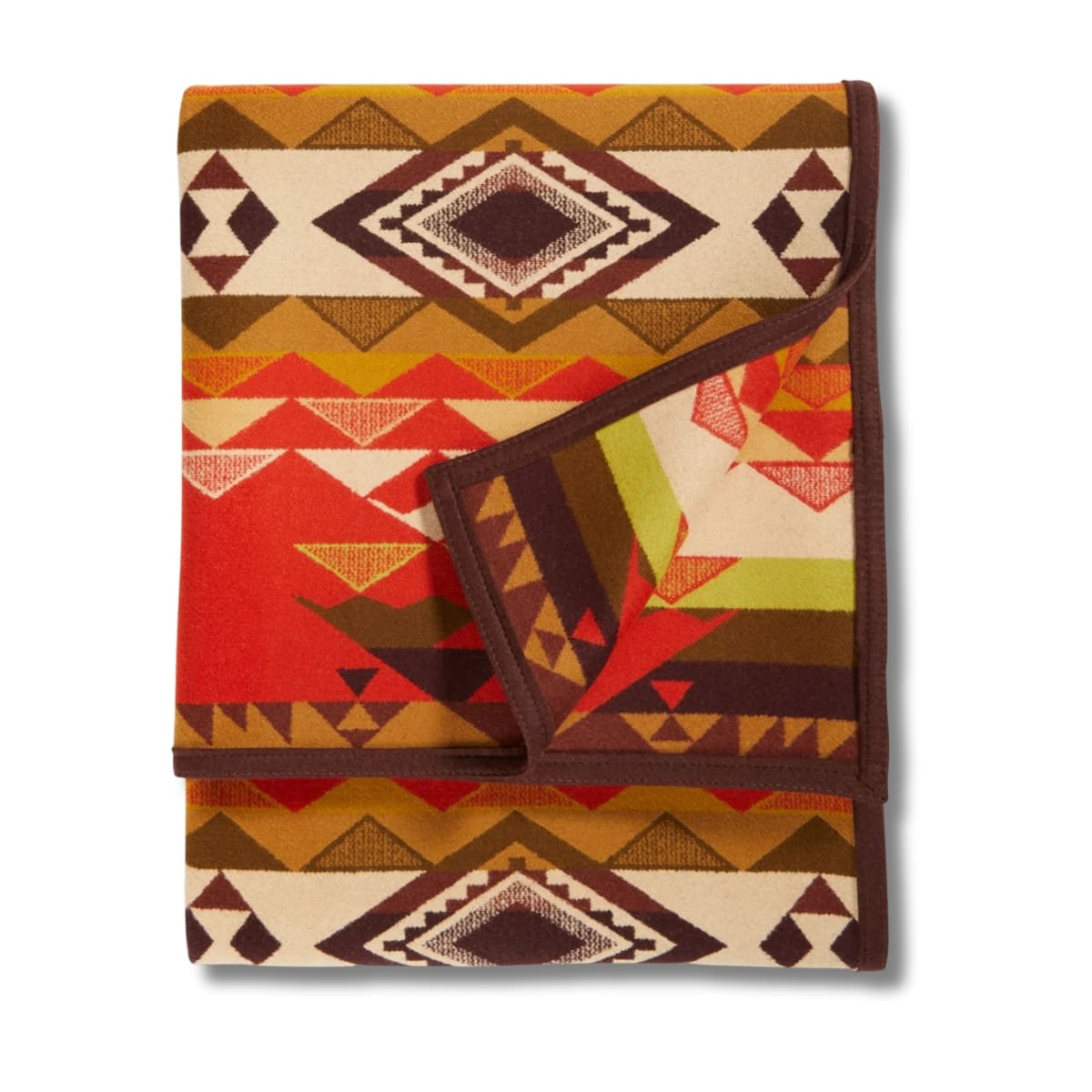 Pendleton Jacquard Unnapped Blanket Robe Highland Peak Red, Limited Edition wollen deken.