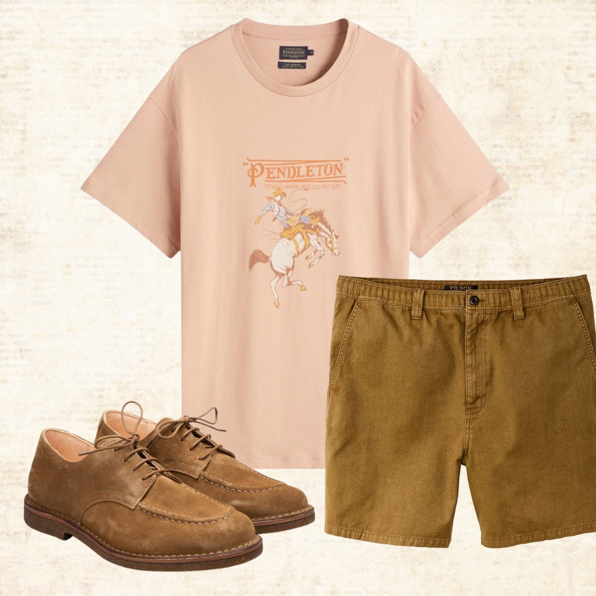 Pendleton Rodeo T-Shirt Khaki, bestel bij BeauBags, Officiële Internationale Pendleton Dealer