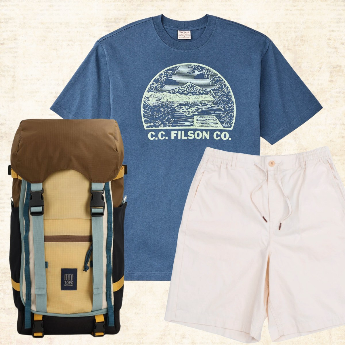 De Pendleton Utility Shorts Bone/Fire Legend combineren ultralicht comfort met iconische Western stijl