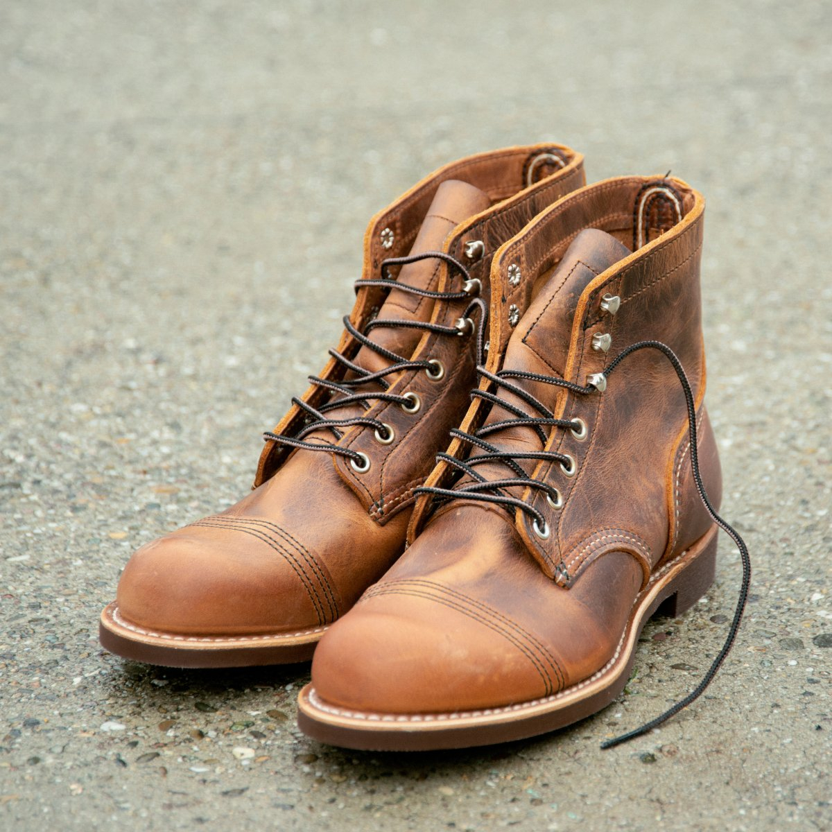 The Red Wing 8085 Iron Ranger Boot in Copper Rough & Tough only gets better with age