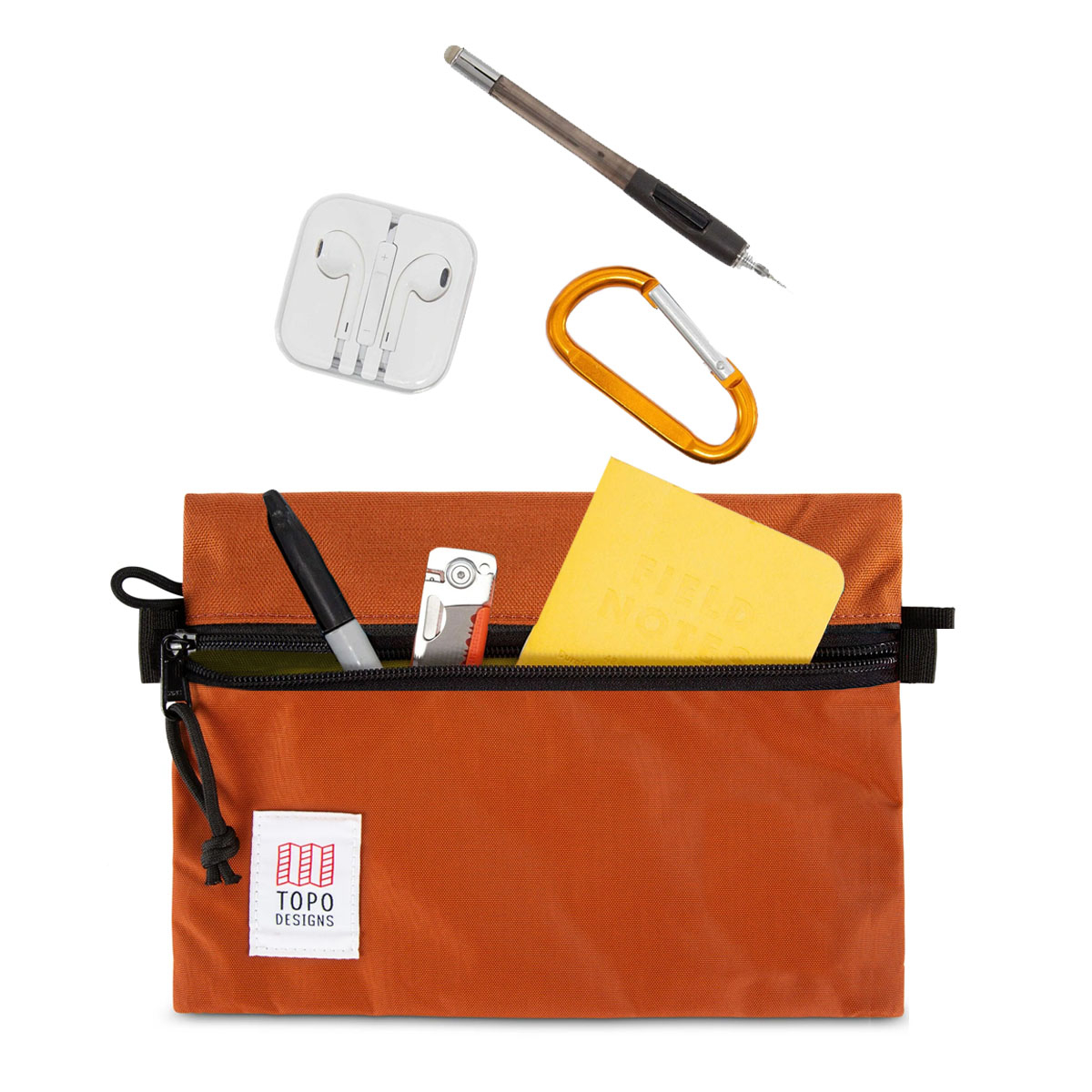 Topo Designs Accessory Bags Clay 3 Sizes, built for durability and organization