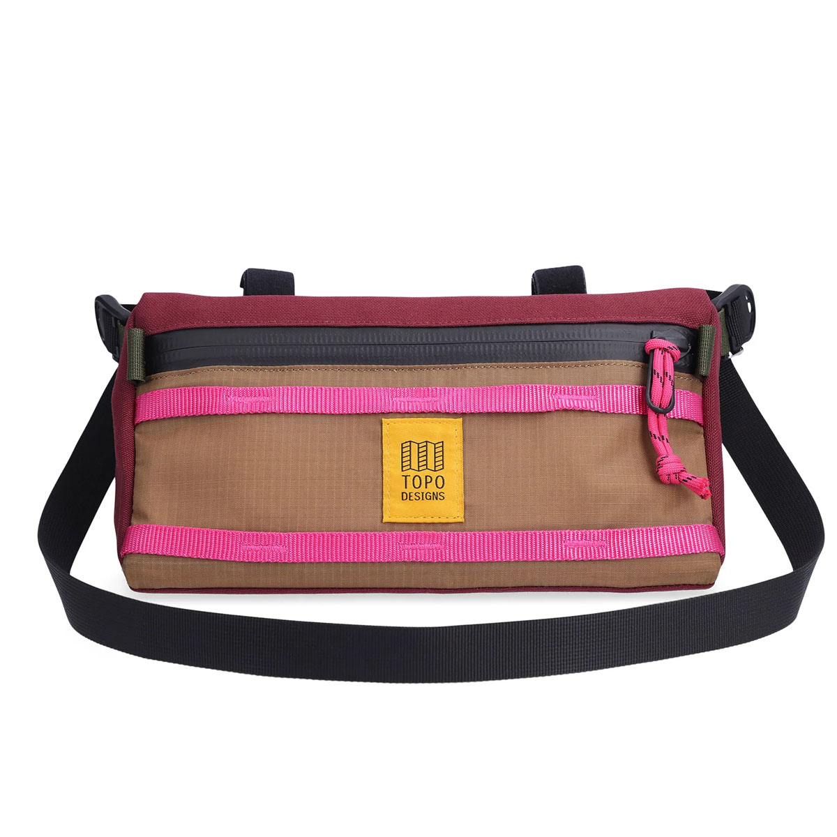 Topo Designs Bike Bag, waterdichte ritssluiting en afneembare schouderriem voor gebruik buiten de fiets