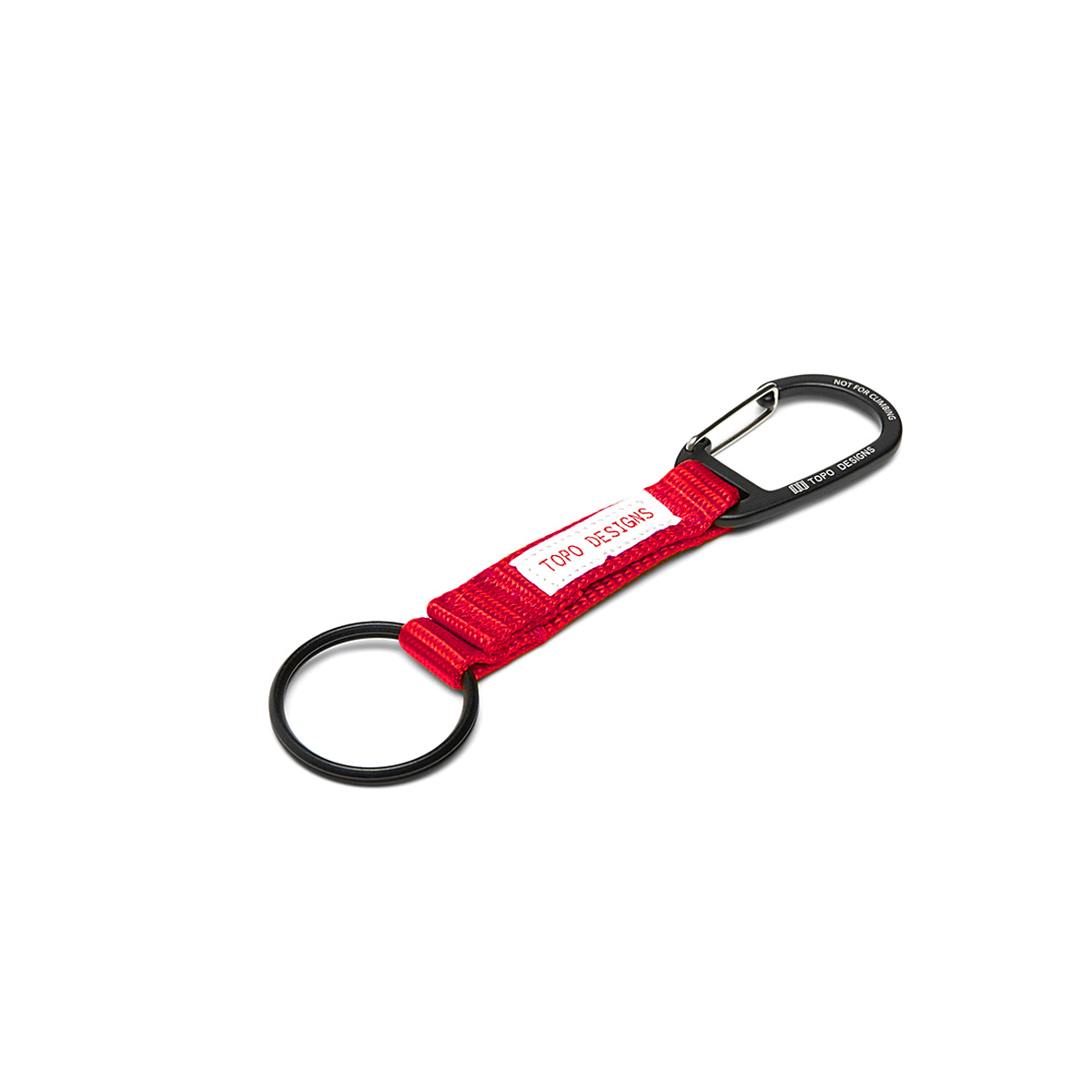 Topo Designs Key Clip Red, houd sleutels bij de hand en zichtbaar met de Key Clip