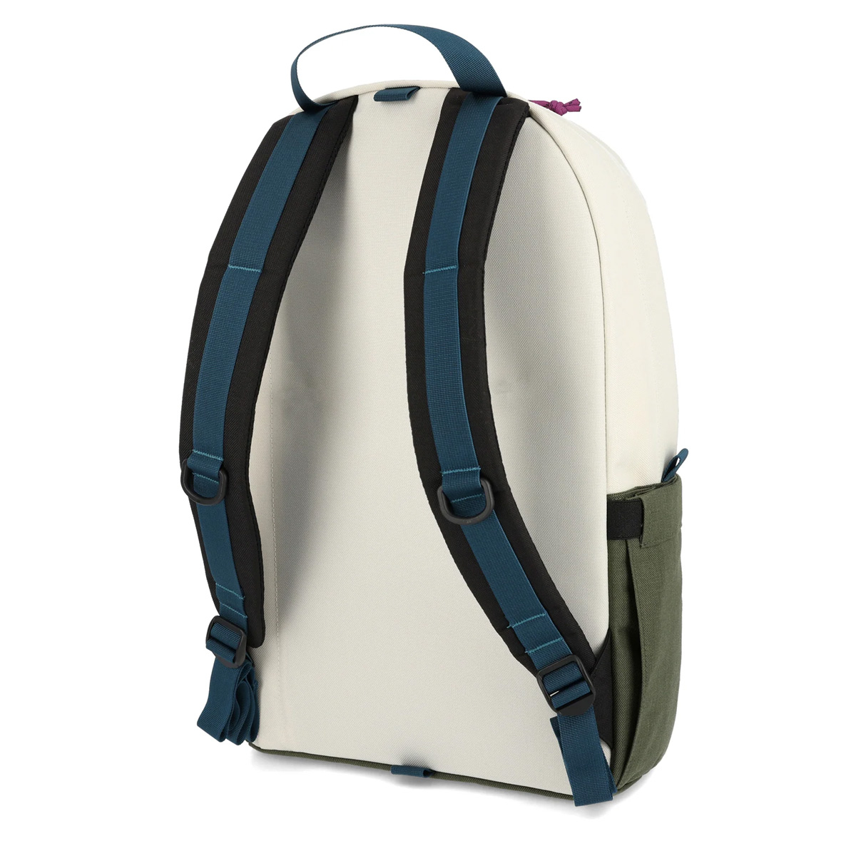 Topo Designs Daypack Classic Bone White/Olive, geweldig als een alledaagse werk-rugtas, met altijd genoeg ruimte om een extra jas of trui mee te nemen