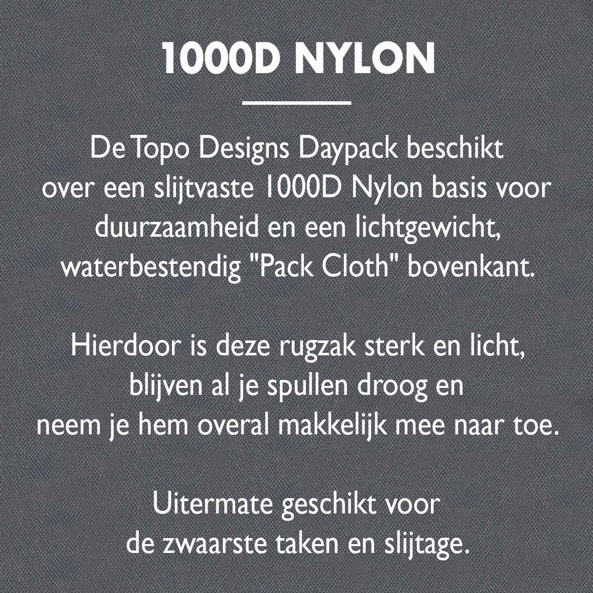 Topo Designs Daypack Classic Charcoal/Black, 1000D Nylon
