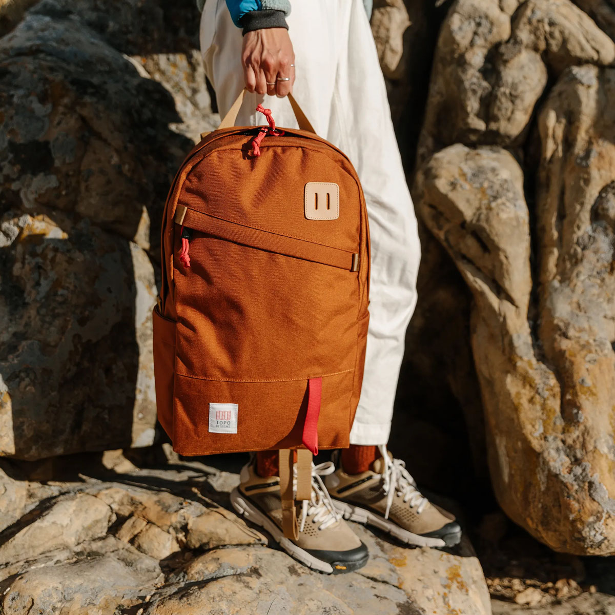 Topo Designs Daypack Classic Clay, zeer sterke rugzak met klassieke uitstraling, uitermate geschikt voor dagelijks gebruik