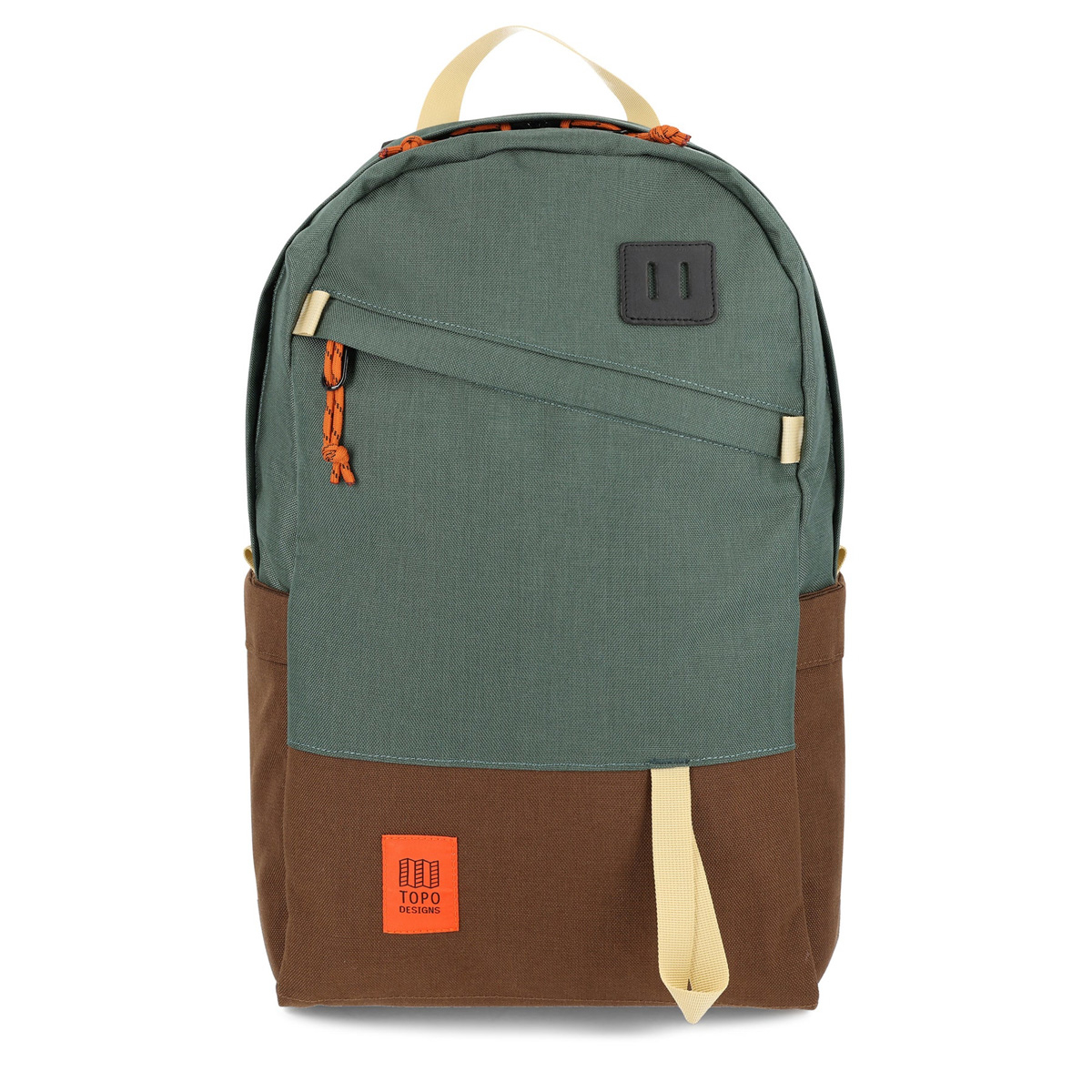 Topo Designs Daypack Classic Forest/Cocoa, zeer sterke rugzak met klassieke uitstraling, uitermate geschikt voor dagelijks gebruik