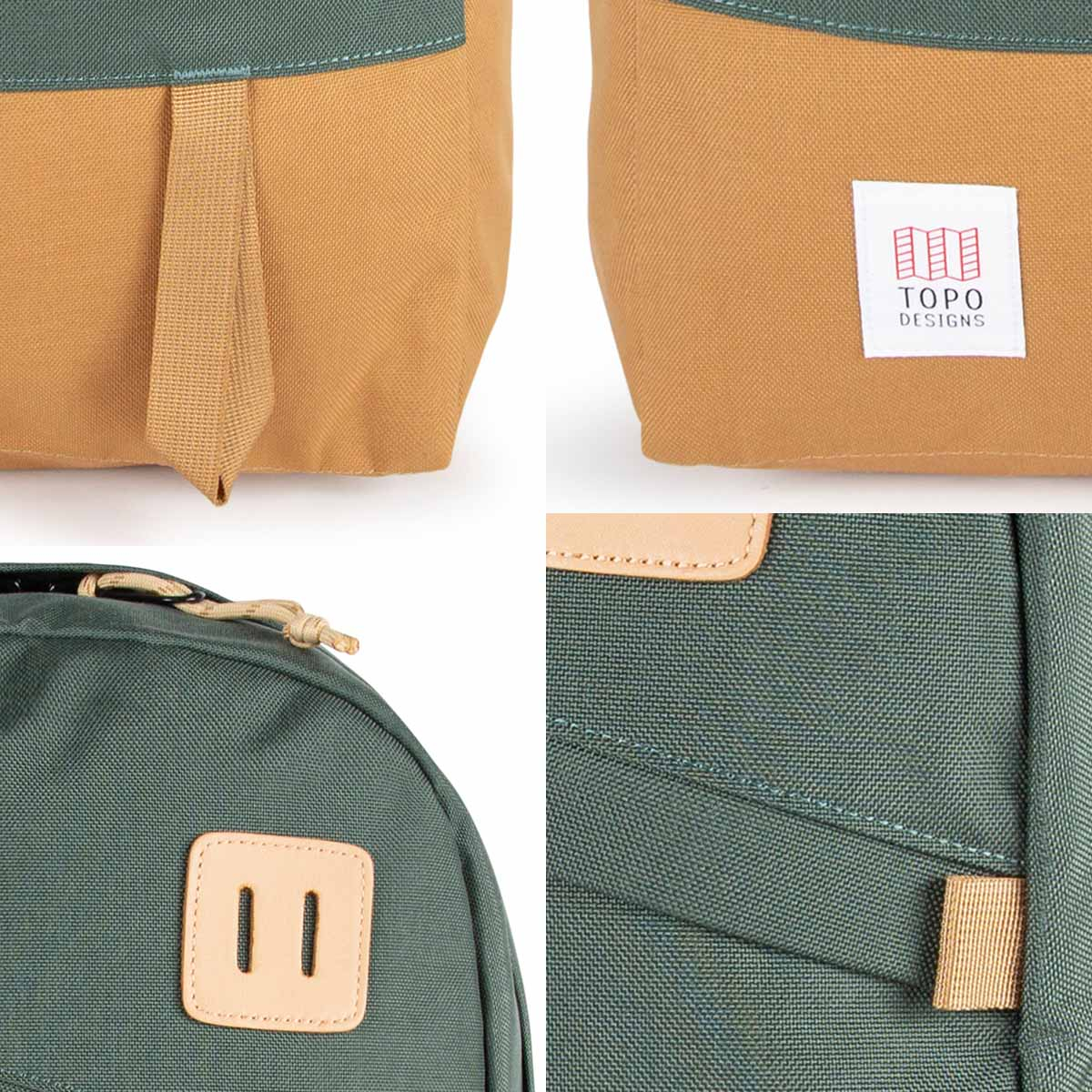 Topo Designs Daypack Classic Forest/Khaki, details