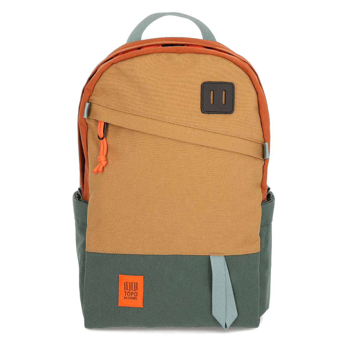 Topo Designs Daypack Classic Khaki/Forest/Clay, zeer sterke rugzak met klassieke uitstraling, uitermate geschikt voor dagelijks gebruik