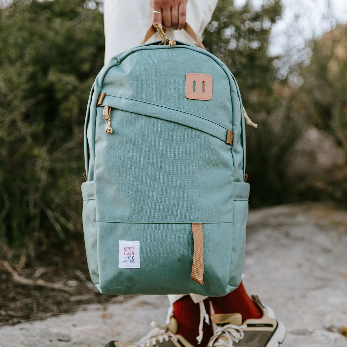 Topo Designs Daypack Classic Mineral Blue, zeer sterke rugzak met klassieke uitstraling, uitermate geschikt voor dagelijks gebruik