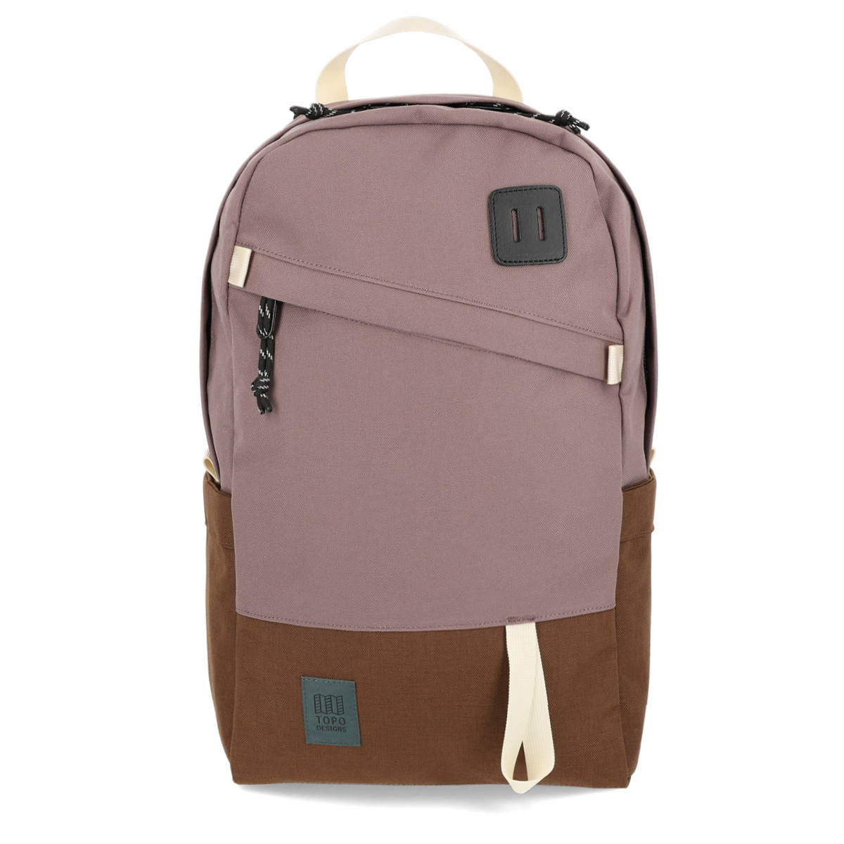 Topo Designs Daypack Classic Peppercorn/Cocoa, zeer sterke rugzak met klassieke uitstraling, uitermate geschikt voor dagelijks gebruik