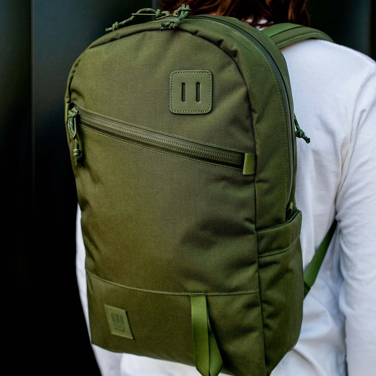 Topo Designs Daypack Tech Olive, zeer sterke rugzak met klassieke uitstraling, uitermate geschikt voor dagelijks gebruik