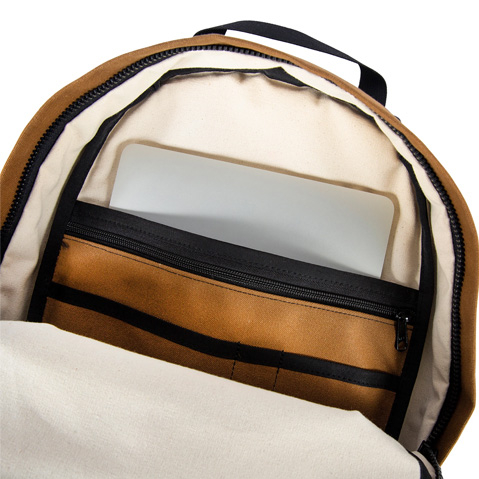Topo Designs Daypack Heritage, binnenkant en laptop compartment