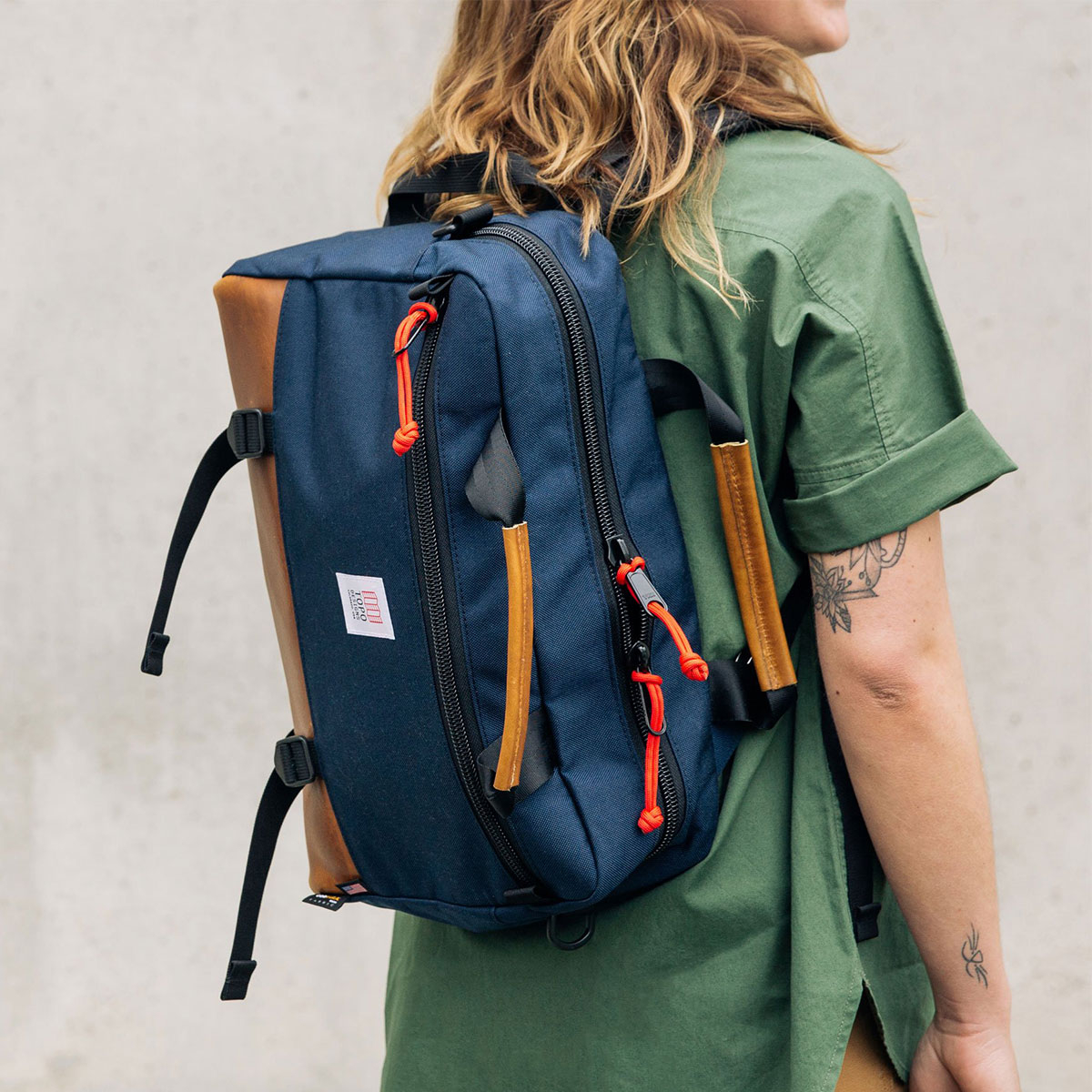 Topo Designs Commuter Briefcase Navy/Brown Leather, The ultimate briefcase for everyday use
