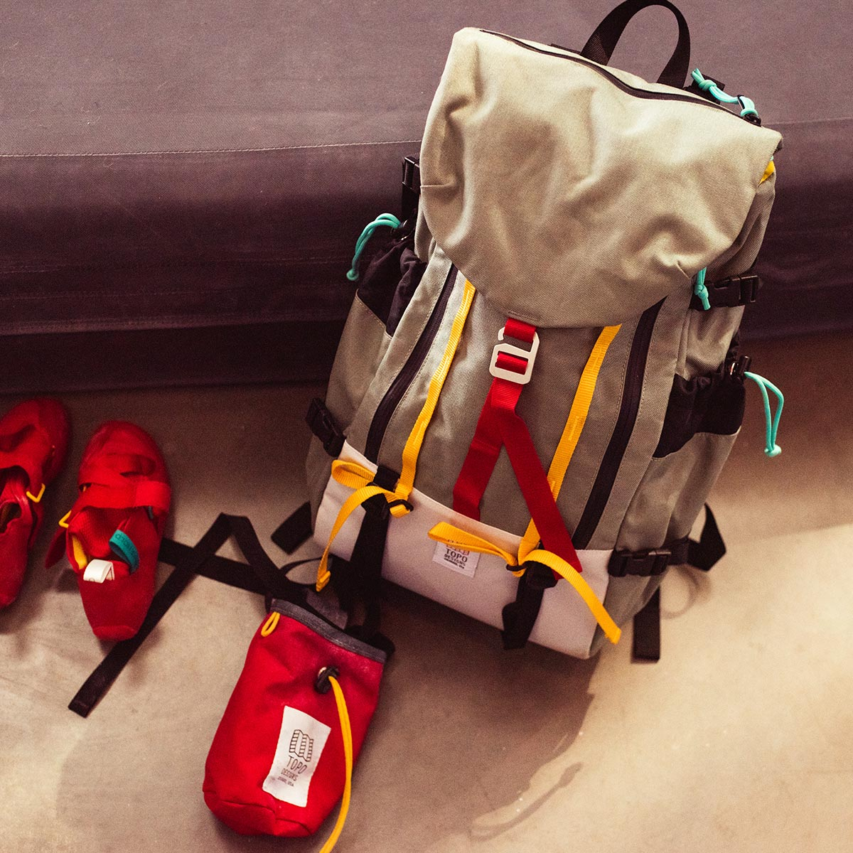 Topo Designs Mountain Pack Silver perfecte rugzak voor reizen en outdoor activiteiten