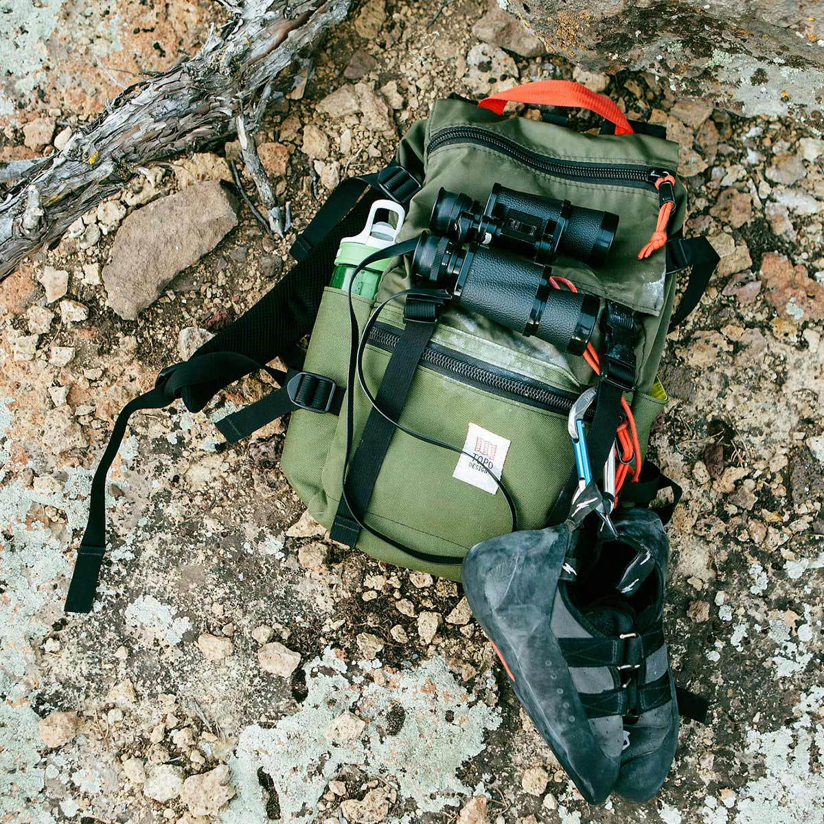 Topo Designs Rover Pack Classic Olive, tijdloze rugzak met moderne functionaliteiten voor dagelijks gebruik